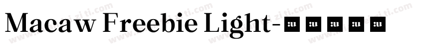Macaw Freebie Light字体转换